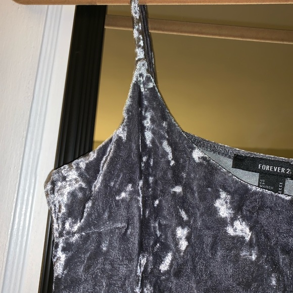 Gray Velvet Slip Dress - Picture 4 of 4
